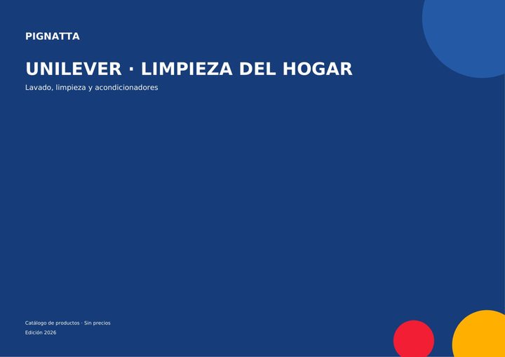Portada del catálogo de limpieza del hogar Unilever 2026